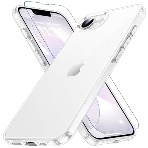 Amazon.co.jp: iPhone 17e/16e 用 ケース クリア ガラスフィルム付き